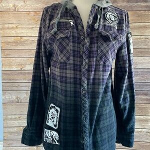 Haunted Mansion Flannel Hoodie